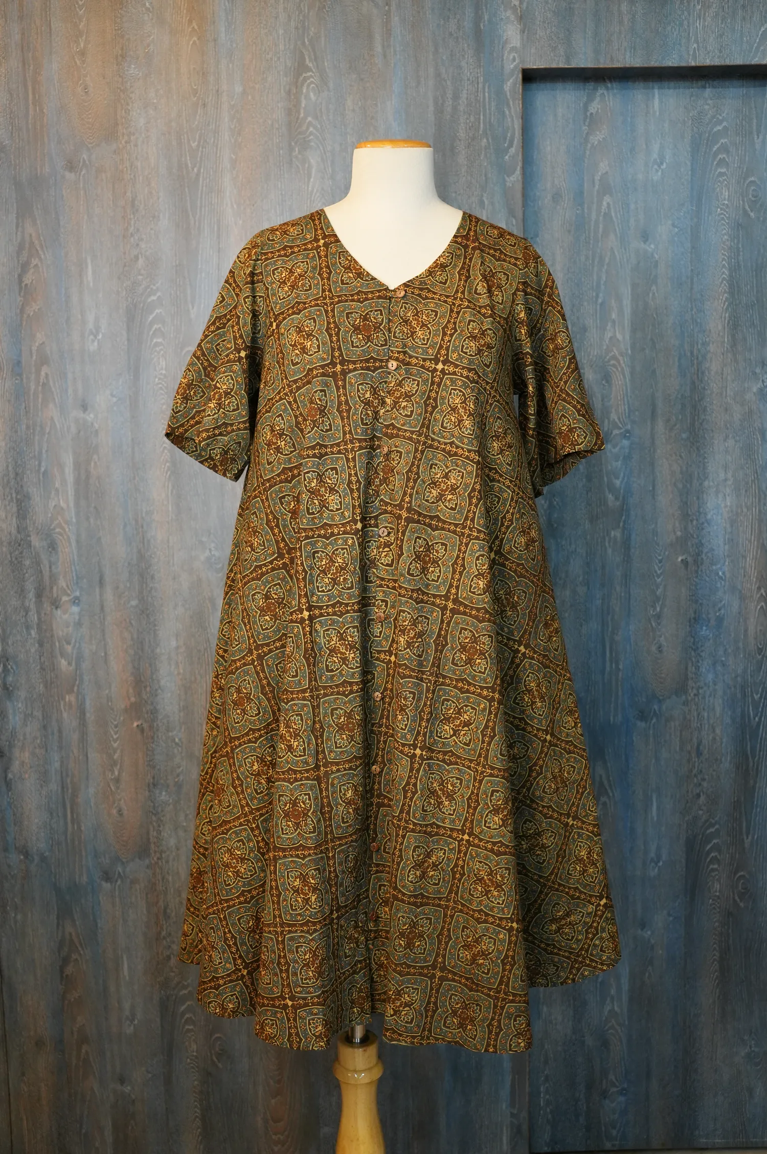 A-Line handwoven Khadi Black dress (2)